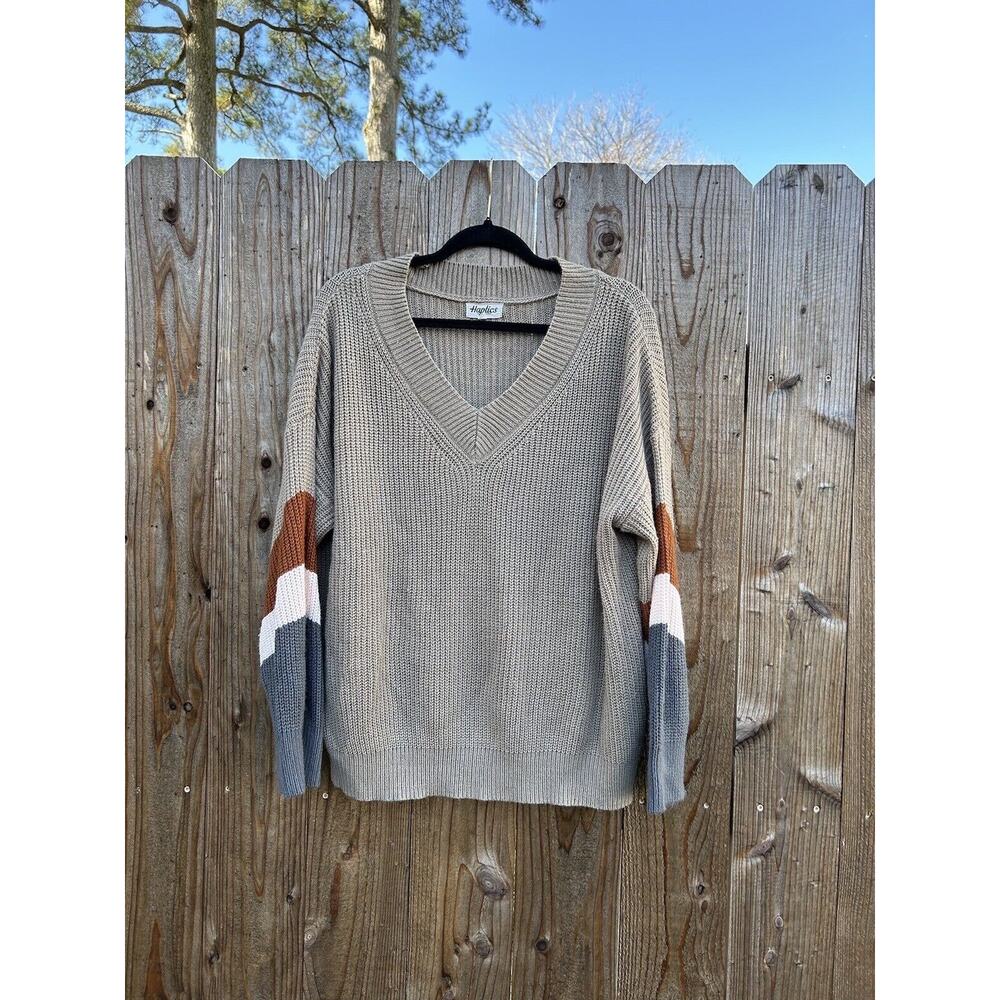 haptics by holly harper Color‎ Block Sweater Sz Small Oversized Fall Winter